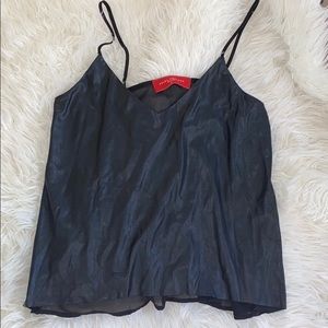 Akira Red Label Faux Leather Tank